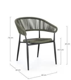 SEDIA C-BR ALGAIDA ANTRACITE/VERDE