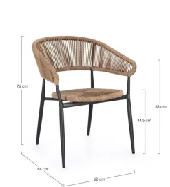 SEDIA C-BR ALGAIDA ANTRACITE/NATURAL