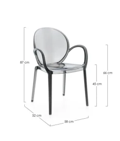 SEDIA C-BR CAMILLA FUME'