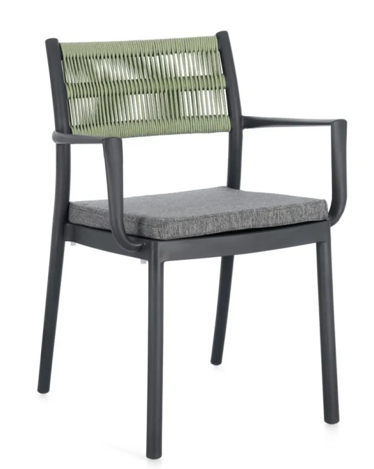 SEDIA C-BR C-C ALVIN ANTRACITE/VERDE