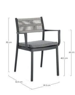 SEDIA C-BR C-C ALVIN ANTRACITE/GRIGIO CH