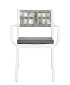 SEDIA C-BR C-C ALVIN BIANCO/GRIGIO CH.