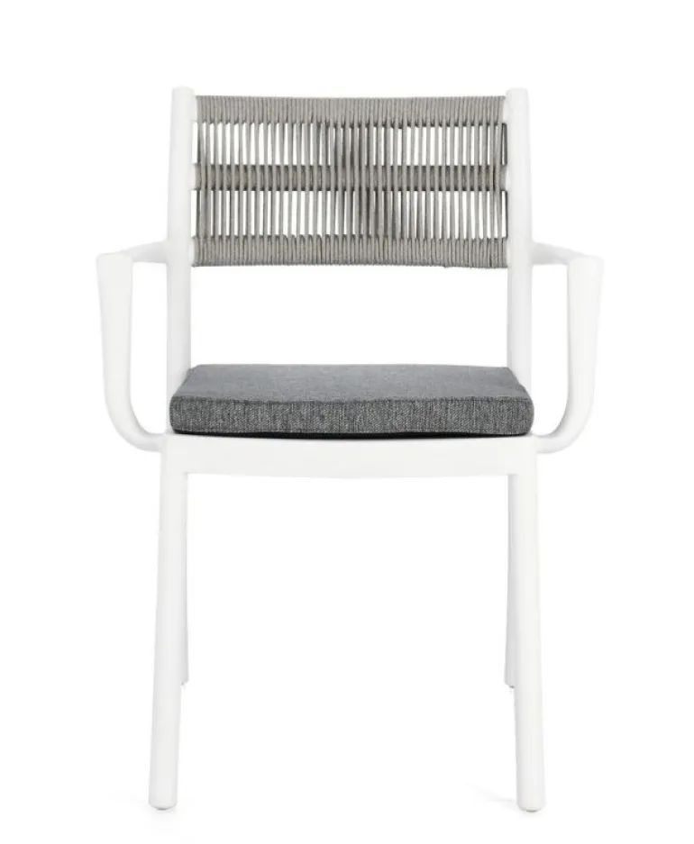 SEDIA C-BR C-C ALVIN BIANCO/GRIGIO CH.