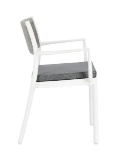 SEDIA C-BR C-C ALVIN BIANCO/GRIGIO CH.