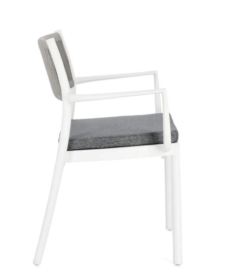 SEDIA C-BR C-C ALVIN BIANCO/GRIGIO CH.