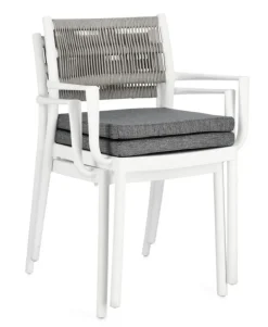 SEDIA C-BR C-C ALVIN BIANCO/GRIGIO CH.