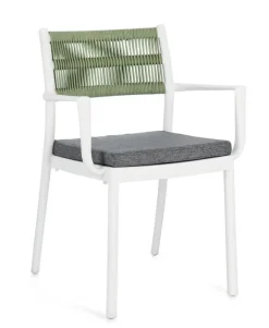 SEDIA C-BR C-C ALVIN BIANCO/VERDE