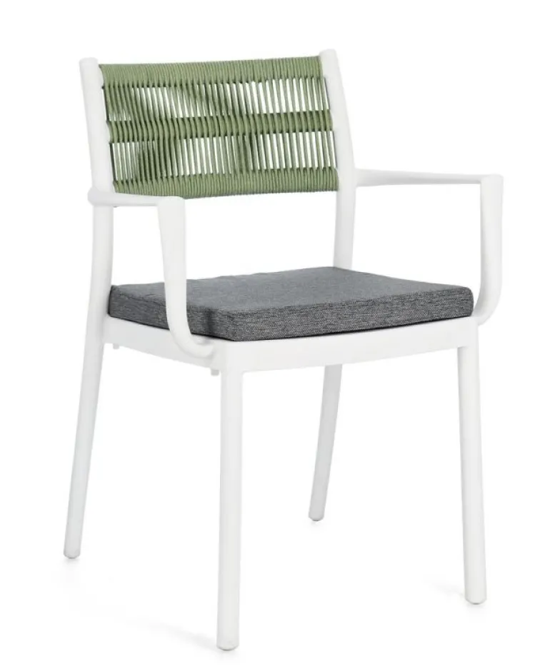 SEDIA C-BR C-C ALVIN BIANCO/VERDE