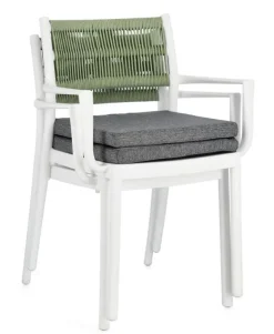 SEDIA C-BR C-C ALVIN BIANCO/VERDE