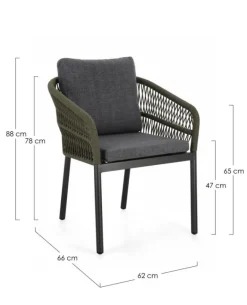 SEDIA C-BR C-C GALDANA ANTRACITE/VERDE