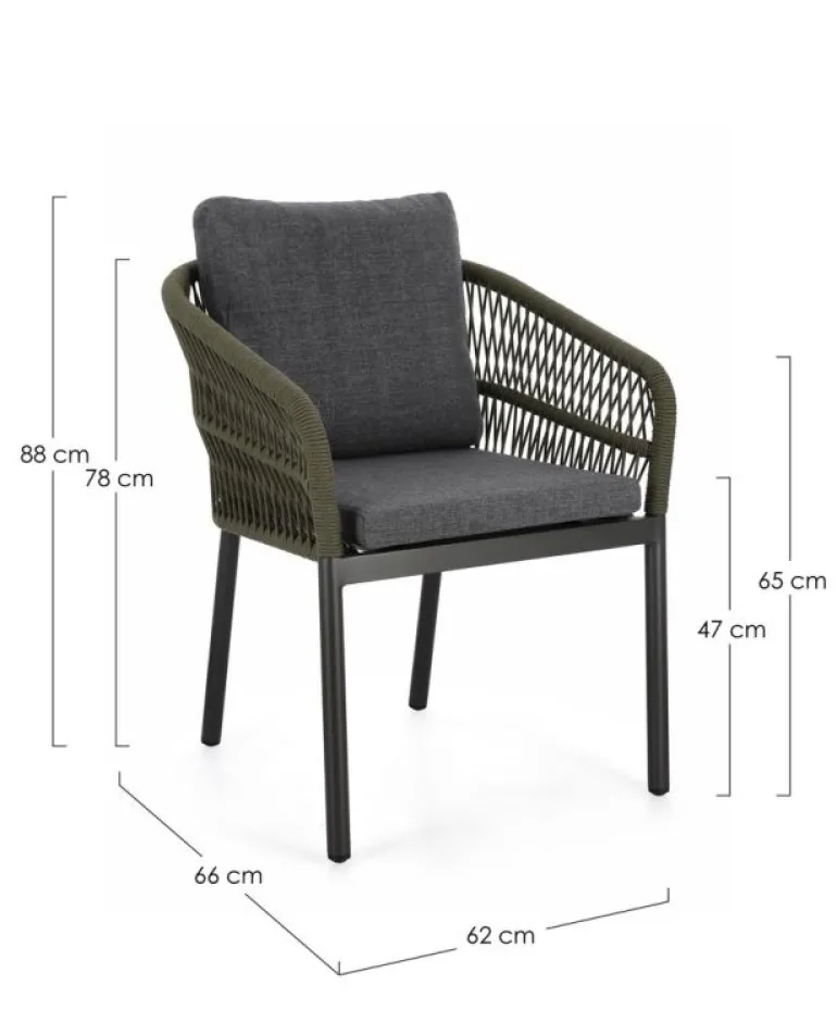 SEDIA C-BR C-C GALDANA ANTRACITE/VERDE