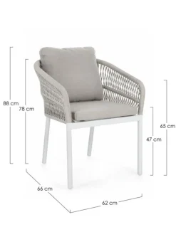 SEDIA C-BR C-C GALDANA BIANCO