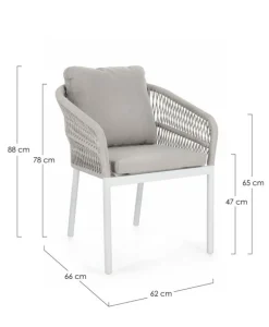 SEDIA C-BR C-C GALDANA BIANCO