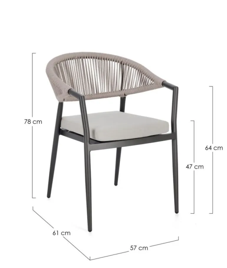 SEDIA C-BR C-C MILLOR ANTRACITE/KHAKI