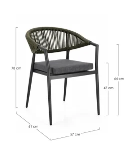 SEDIA C-BR C-C MILLOR ANTRACITE/VERDE