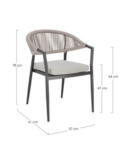 SEDIA C-BR C-C MILLOR ANTRACITE/KHAKI