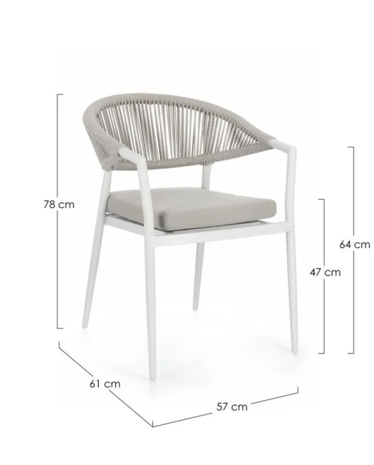 SEDIA C-BR C-C MILLOR BIANCO