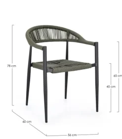 SEDIA C-BR JANDIA ANTRACITE/VERDE