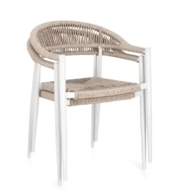 SEDIA C-BR JANDIA BIANCO/BEIGE