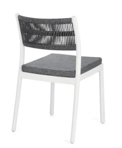 SEDIA C-C ALVIN BIANCO/GRIGIO SCURO