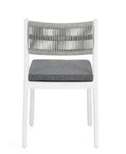 SEDIA C-C ALVIN BIANCO/GRIGIO CHIARO
