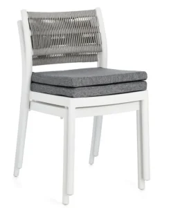 SEDIA C-C ALVIN BIANCO/GRIGIO CHIARO