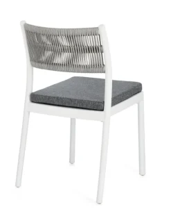 SEDIA C-C ALVIN BIANCO/GRIGIO CHIARO