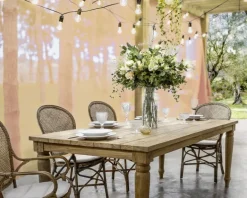 SEDIA CON BRACCIOLI IN FIBRE NATURALI - EDELINA