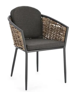 SEDIA CON CUSCINO ANTRACITE YK13 - MARIBELA