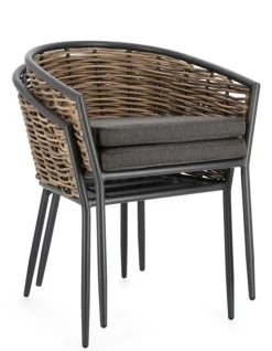 SEDIA CON CUSCINO ANTRACITE YK13 - MARIBELA