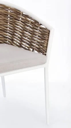 SEDIA CON CUSCINO BIANCO YK11 - MARIBELA