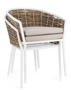 SEDIA CON CUSCINO BIANCO YK11 - MARIBELA