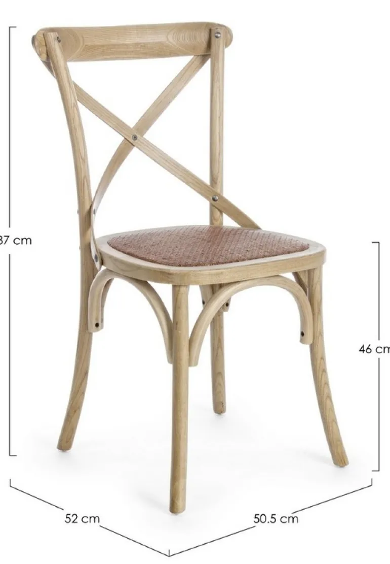 SEDIA CROSS MARRONE NATURALE