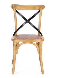 SEDIA CROSS METAL NATURALE