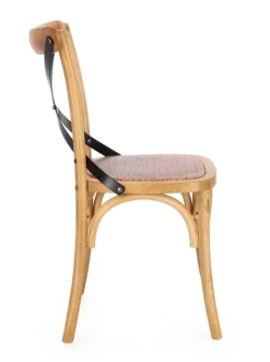 SEDIA CROSS METAL NATURALE