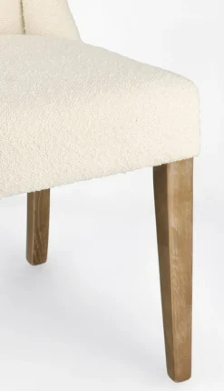 SEDIA EFFETTO BOUCLE' NATURALE - COLUMBIA