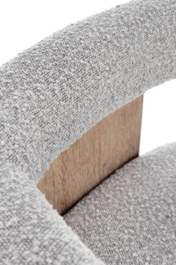 SEDIA EFFETTO BOUCLE' NATURALE GRIGIO - AGAPE