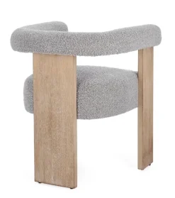 SEDIA EFFETTO BOUCLE' NATURALE GRIGIO - AGAPE