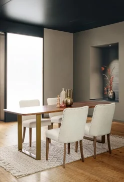 SEDIA EFFETTO BOUCLE' NATURALE - BEATRIZ