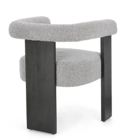 SEDIA EFFETTO BOUCLE' NERO GRIGIO - AGAPE