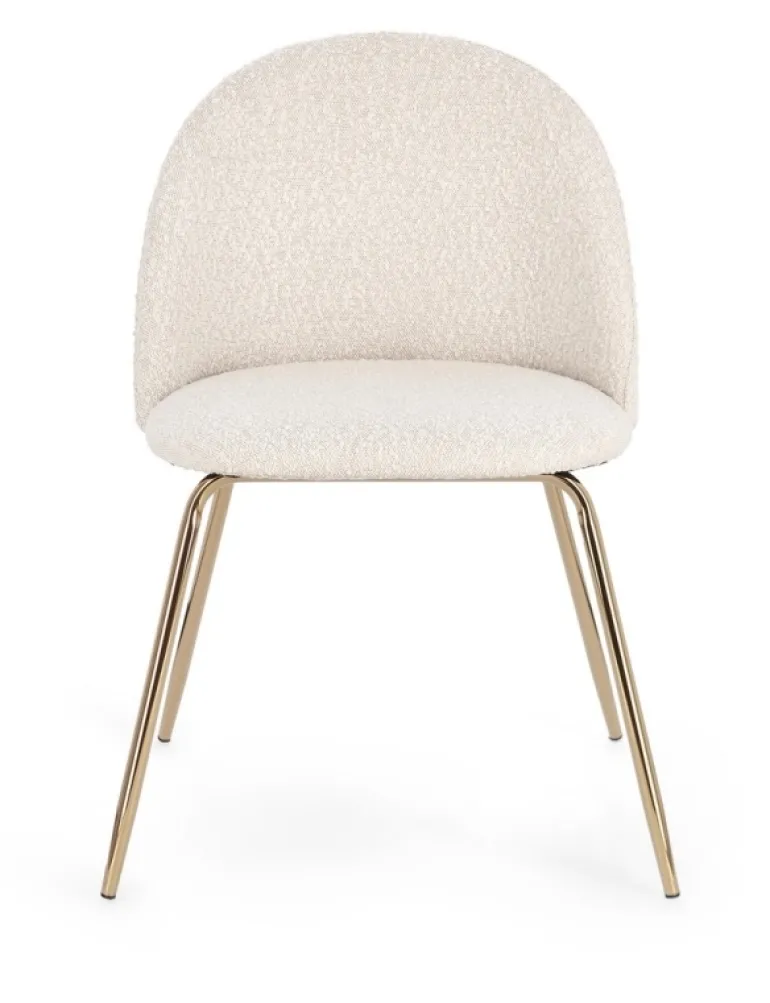 SEDIA EFFETTO BOUCLE' ORO/AVORIO - TANYA