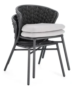 SEDIA IN ALLUMINIO ANTRACITE QS22/GRAPHITE - HARLOW