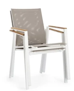 SEDIA IN ALLUMINIO BIANCO GK50 - CAMERON