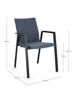 SEDIA IN ALLUMINIO DENIM JX55 - ODEON