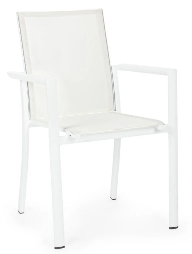 SEDIA IN ALLUMINIO IMPILABILE BIANCO CX21 - KONNOR