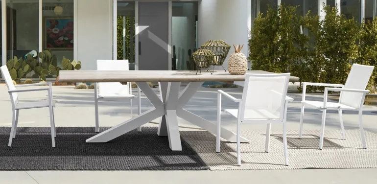 SEDIA IN ALLUMINIO IMPILABILE BIANCO CX21 - KONNOR