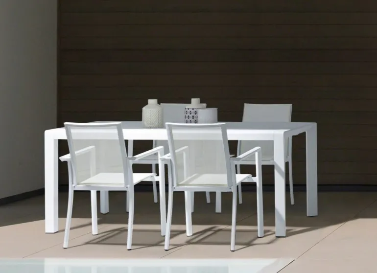 SEDIA IN ALLUMINIO IMPILABILE BIANCO CX21 - KONNOR