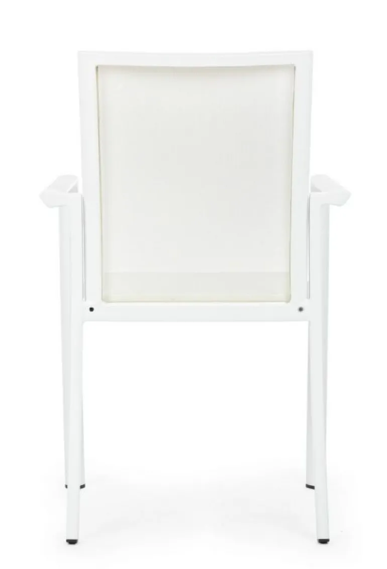 SEDIA IN ALLUMINIO IMPILABILE BIANCO CX21 - KONNOR