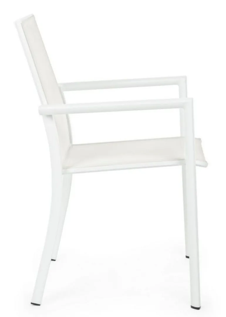 SEDIA IN ALLUMINIO IMPILABILE BIANCO CX21 - KONNOR