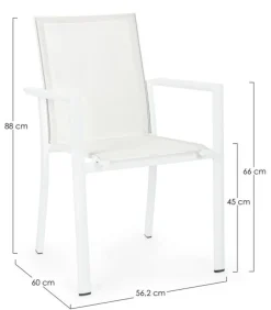 SEDIA IN ALLUMINIO IMPILABILE BIANCO CX21 - KONNOR